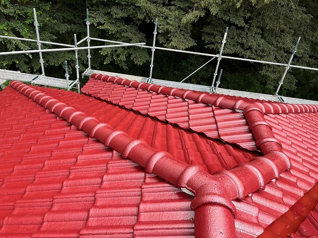 鳴沢村　屋根塗装工事